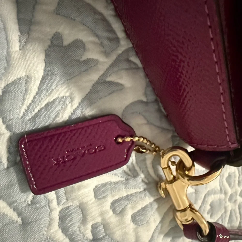 Coach Purple Crossbody Bag with Gold Hardware - Picture 11 of 12